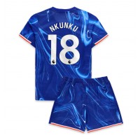 Chelsea Christopher Nkunku #18 Hemmadräkt Barn 2024-25 Kortärmad (+ Korta byxor)